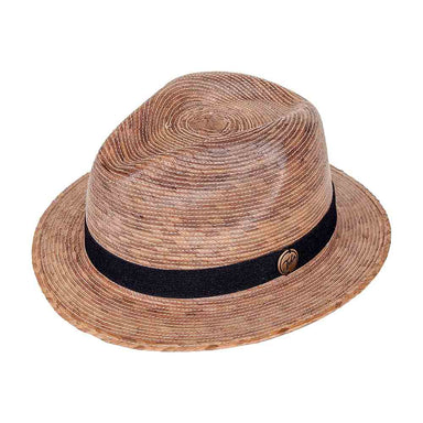 Memphis Burnt Palm Leaf Fedora Hat - Tula Hats Fedora Hat Tula Hats TU-1760 Honey Palm Straw Large (59 cm) 