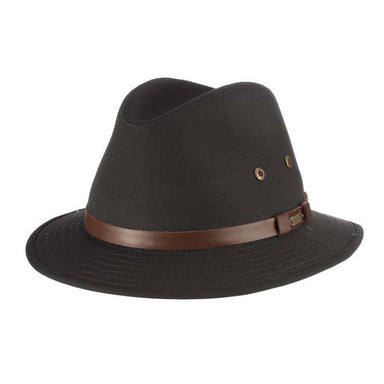 Men's Safari Style Rain Hat - Stetson Hats Safari Hat Stetson Hats STC61-BLK2 Black Medium 