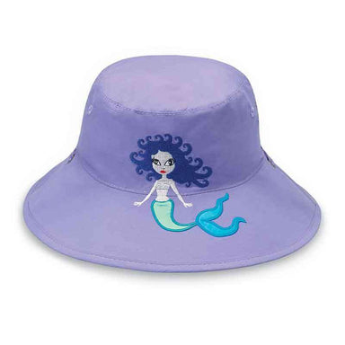 Mermaid Girls Bucket Hat - Wallaroo Hats for Kids Bucket Hat Wallaroo Hats mermaidpp Purple  