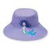 Mermaid Girls Bucket Hat - Wallaroo Hats for Kids Bucket Hat Wallaroo Hats mermaidpp Purple  