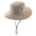 Microfiber Boonie with Chin Strap - DPC Global Hats Bucket Hat Dorfman Hat Co. MC241-KHm Khaki Medium (57 cm) 