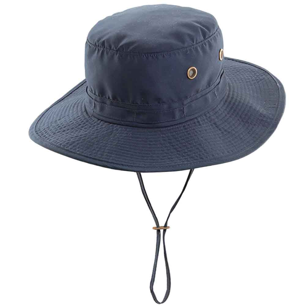 Microfiber Boonie with Chin Strap - DPC Global Hats Navy / Large (59 cm)