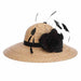 Milan Braid Wheat Straw Hat with Flower and Feathers - Callanan Hats, Wide Brim Hat - SetarTrading Hats 