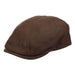 Moher Oily Timber Leather Flat Cap - Stetson Hat Flat Cap Stetson Hats STW515-BRN2 Brown Small/Medium 