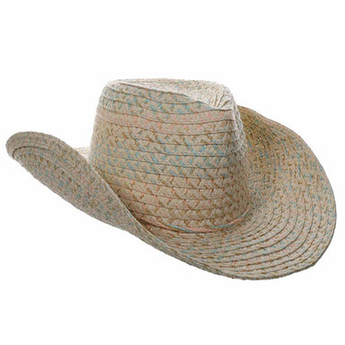 Multi Color Shapeable Brim Western Hat - Cappelli Straworld Cowboy Hat Cappelli Straworld CSW415-AQU Aqua  