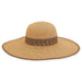 Multi Tone Woven Straw Beach Hat - Sun 'N' Sand Hat, Wide Brim Sun Hat - SetarTrading Hats 