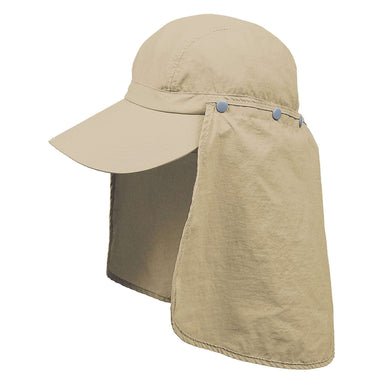 Microfiber Baseball Cap with Removable Neck Cape - Kenny K. Hats Cap Great hats by Karen Keith nc38KHM Sand S/M  (54 - 57 cm) 