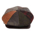 Patchwork Wool Newsboy Cap - Epoch Hats Flat Cap Epoch Hats nsb2322m Brown M (22 3/8") 