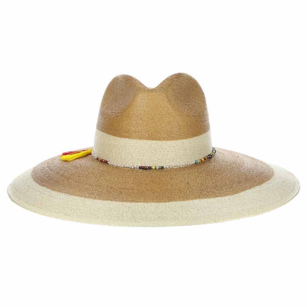 Natural Palm Downturn Safari Hat with Beaded Band - Scala Hats Safari Hat Scala Hats    