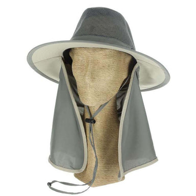 No Fly Zone™ Cooling Safari Hat with Sun Shield - Scala Hats Safari Hat Stetson Hats