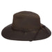 Oil Cloth Outback Hat for Small Heads - DPC Headwear Safari Hat Dorfman Hat Co. OC23 Brown Small (55 cm) 
