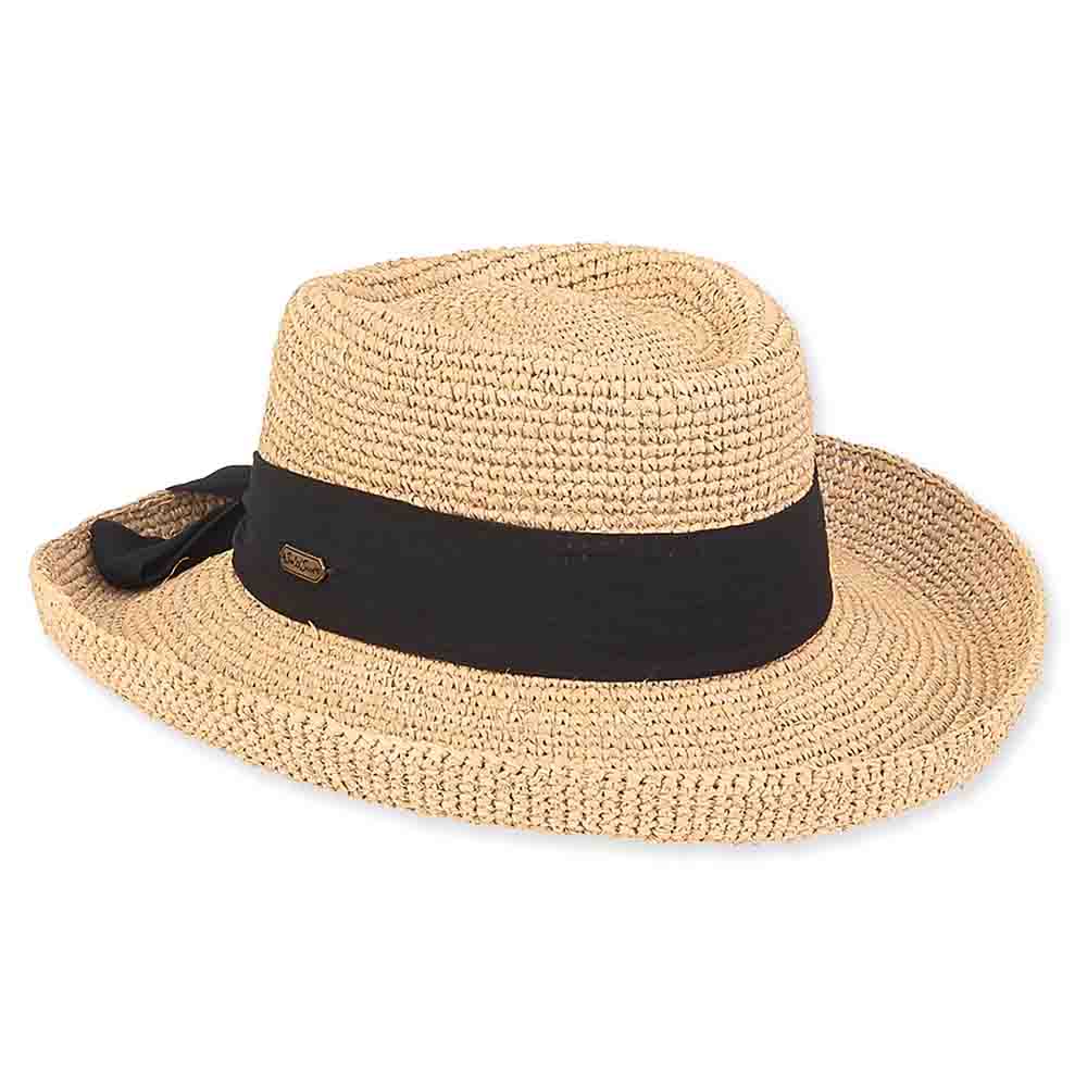 Organic Crochet Raffia Gambler - Sun 'N' Sand Hats Gambler Hat Sun N Sand Hats    