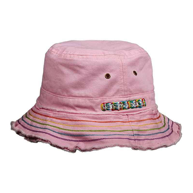 Panama Jack Kids Twill Bucket Hat Bucket Hat Panama Jack Hats pjk14PK Pink  