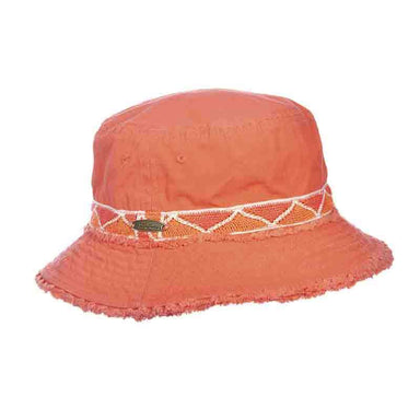 Cotton Bucket Hat with Frayed Brim - Panama Jack, Bucket Hat - SetarTrading Hats 