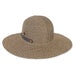 Packable Straw Souwestern Summer Hat - Sun 'N' Sand Hats Wide Brim Hat Sun N Sand Hats HH1461B Brown Medium (57 cm) 