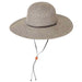 Packable Sun Hat with Chin Cord - Jeanne Simmons Hats Wide Brim Sun Hat Jeanne Simmons JS8500 Black Tweed Medium (57 cm) 