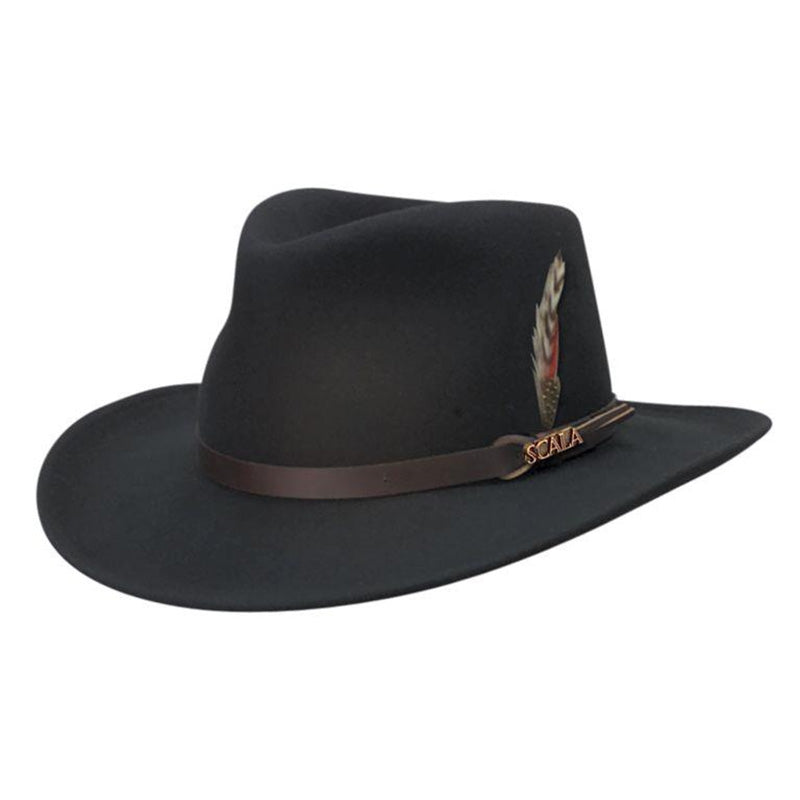 Cowboy Hat Mens Crushable 100% Wool Stetson Western Style Outback Fedora  Hats