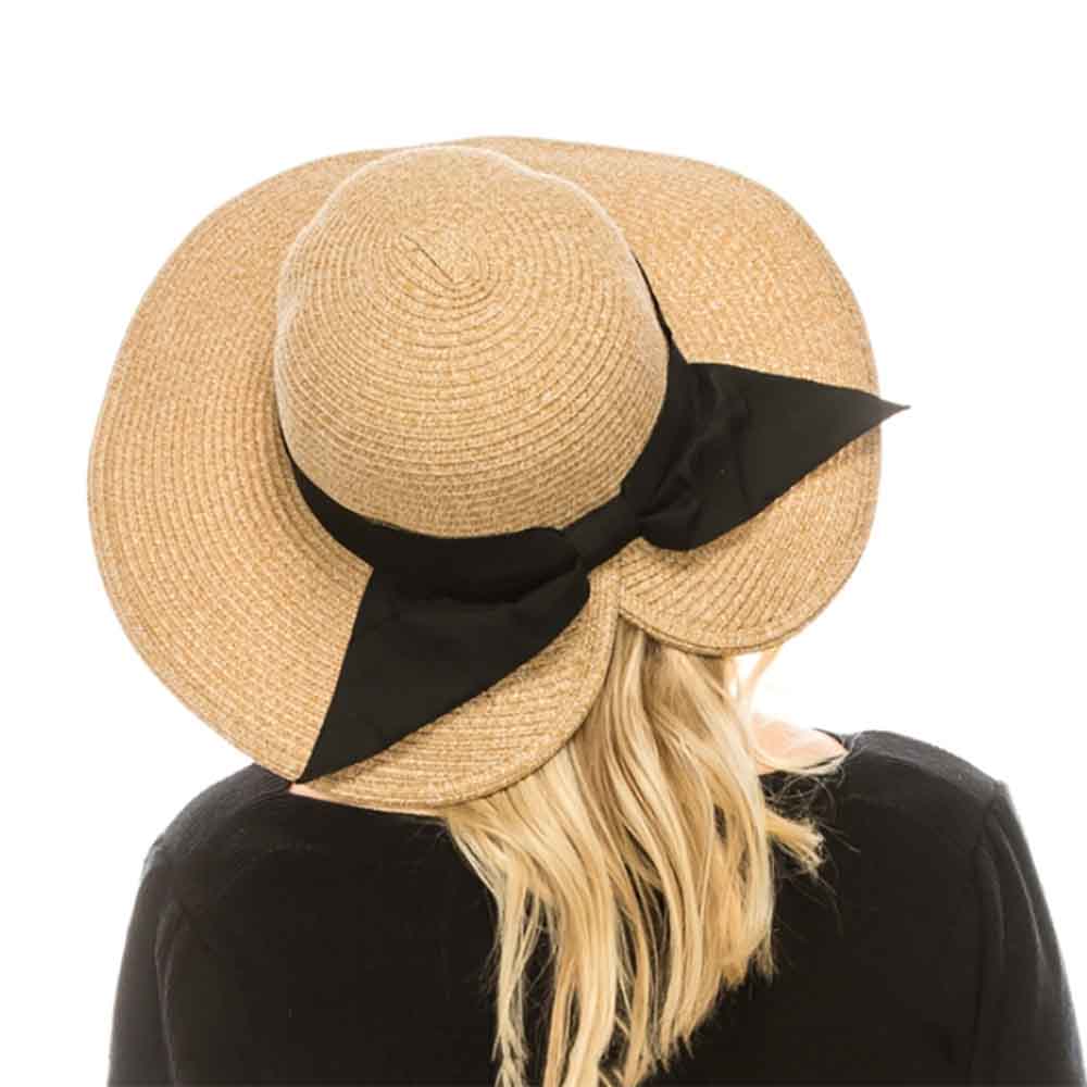 Foldable Wide Brim Straw Straw Bucket Hat Womens With Split Straw