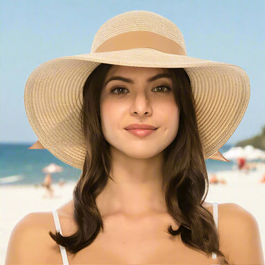 Packable, Washable Split Brim Straw Sun Hat - Boardwalk Style Wide Brim Hat Boardwalk Style Hats    
