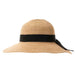 Packable, Washable Split Brim Straw Sun Hat - Boardwalk Style Wide Brim Hat Boardwalk Style Hats    
