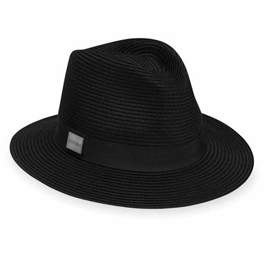 Palm Beach Crushable Safari Hat - Carkella Golf Hats Safari Hat Wallaroo Hats PLMBCHMBKM Black M/L (59 cm) 