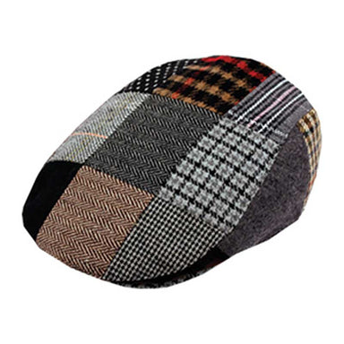 Patchwork Wool Ivy Cap - Epoch Hats Flat Cap Epoch Hats IV1580m Grey Medium (57 cm) 