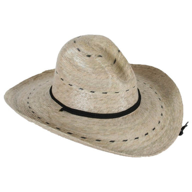 Gambler Burnt Palm Leaf Sun Hat with Lattice Crown upto 2XL- Tula Hats
