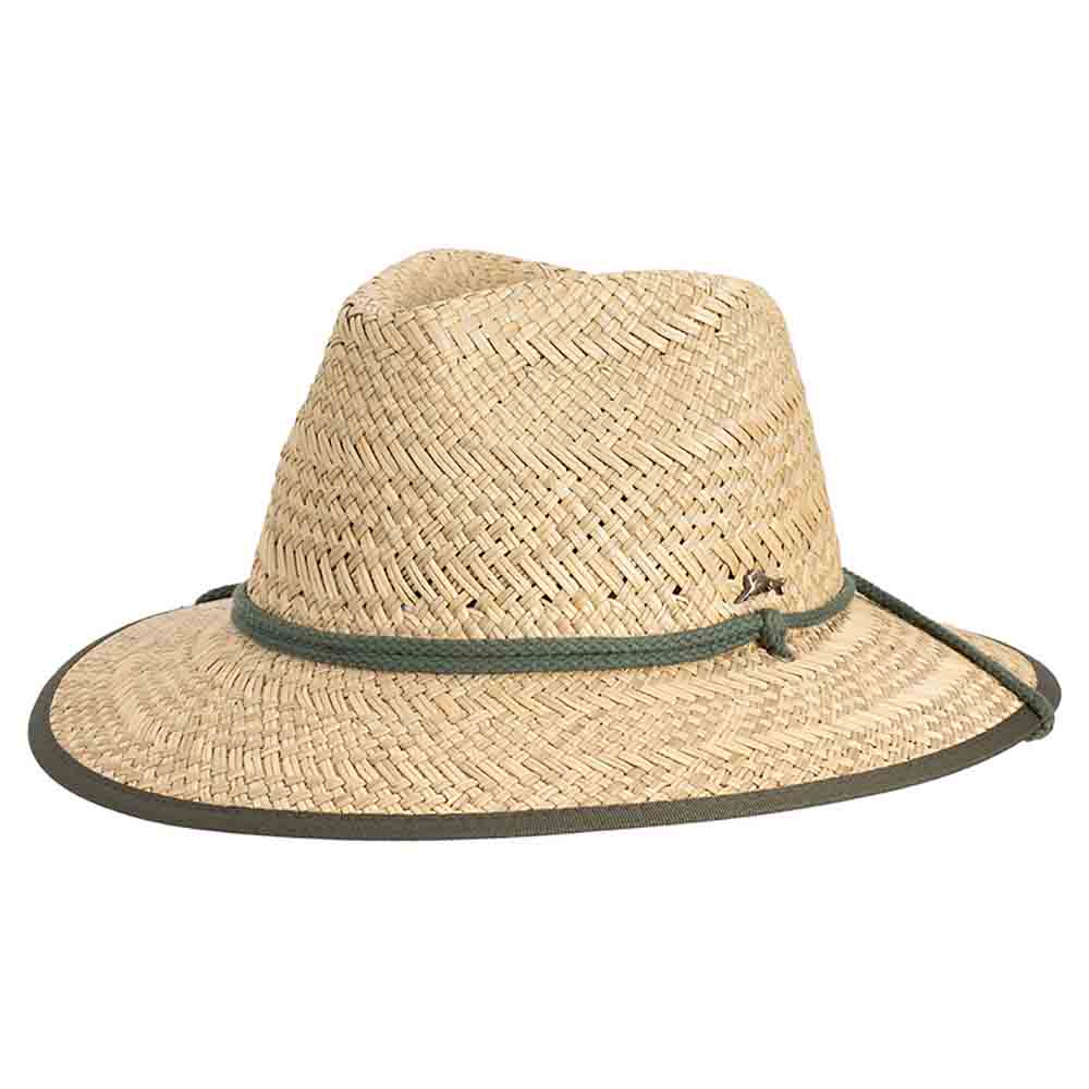 Penida Rush Straw Safari Hat with Chin Cord - Tommy Bahama Safari Hat Tommy Bahama Hats TBM374-NAT1 Natural S/M (56-57 cm) 