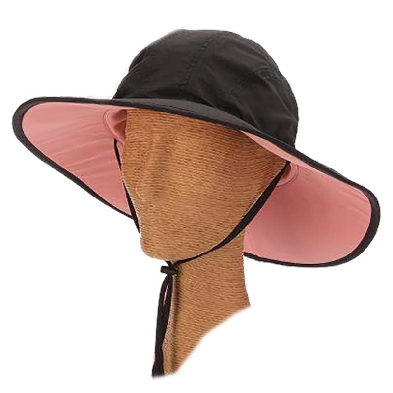 Performance Nylon Boonie Hat with Chin Strap - Panama Jack Hats Bucket Hat Dorfman Hat Co. LC827NV Navy Medium (22.5") 