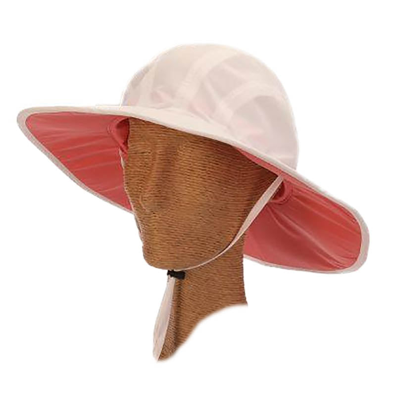 Performance Nylon Boonie Hat with Chin Strap - Panama Jack Hats Bucket Hat Dorfman Hat Co. LC827WH White Medium (22.5") 
