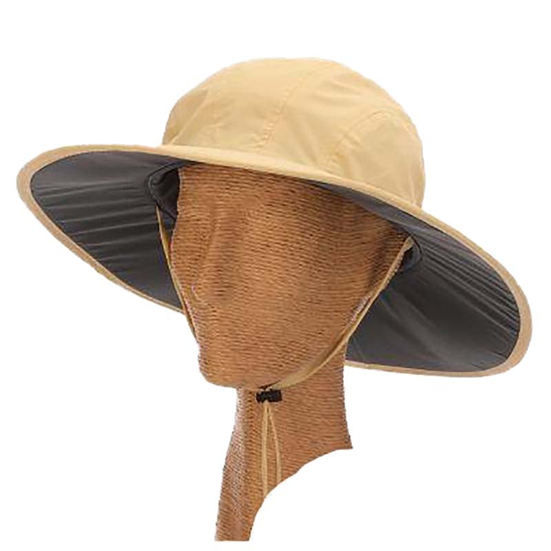 Performance Nylon Boonie Hat with Chin Strap - Panama Jack Hats Khaki / Medium (22.5)