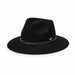 Petite Aspen Wool Felt Safari Hat - Wallaroo Hats Safari Hat Wallaroo Hats PASPE-Black Black Small (56 cm) 