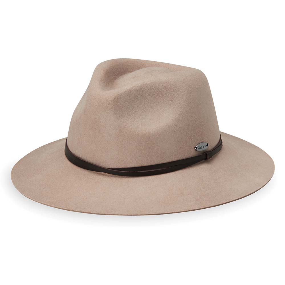 Petite Aspen Wool Felt Safari Hat - Wallaroo Hats Safari Hat Wallaroo Hats PASPE-TP Taupe Small (56 cm) 