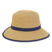 Petite Backless Facesaver Hat for Small Heads - Sunny Dayz™ Hats Facesaver Hat Sun N Sand Hats HK216D Tweed / Navy Small (54 cm) 