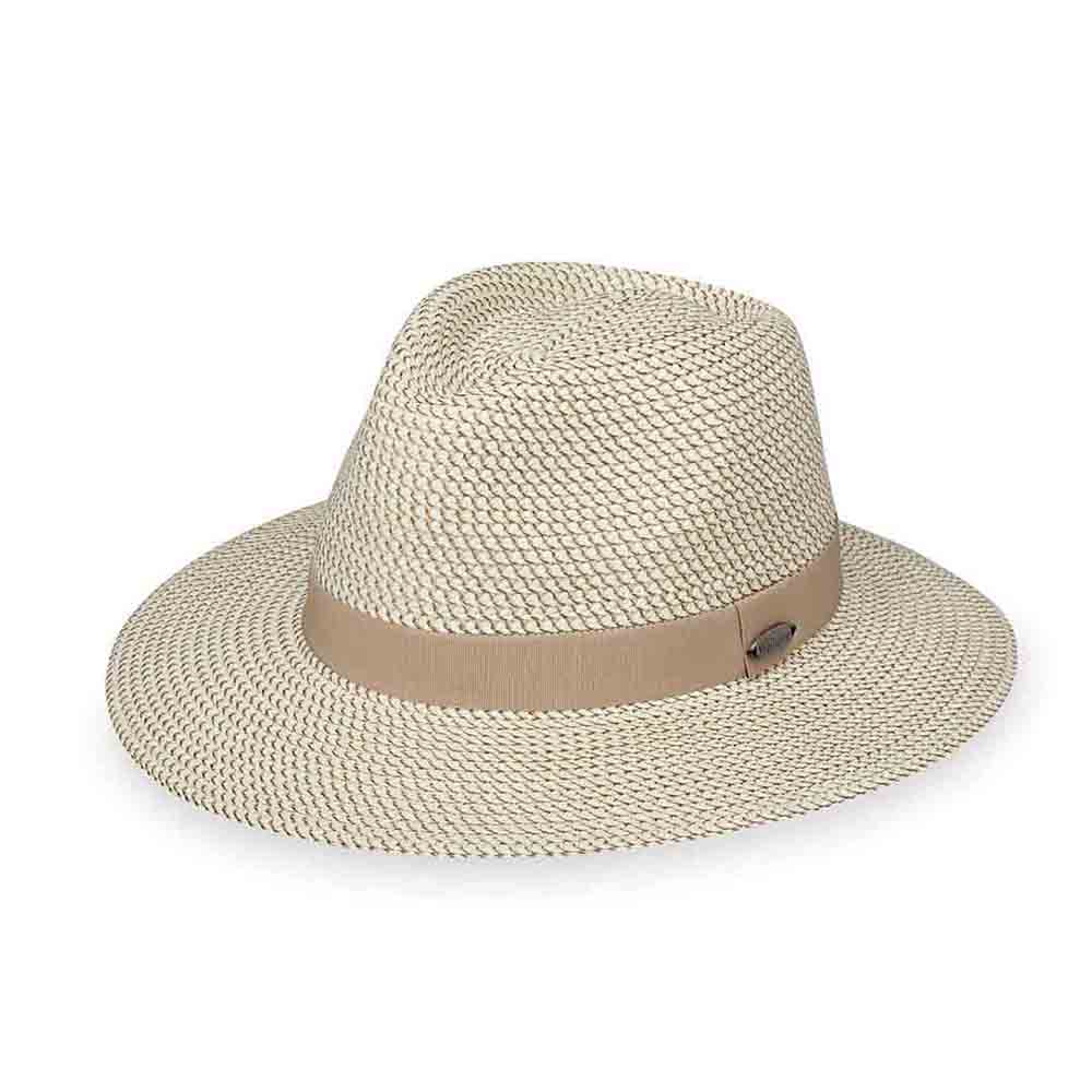 Petite Charlie Ladies' Fedora Hat - Wallaroo Hats Safari Hat Wallaroo Hats PCHA-Taupe Ivory / Taupe Small (56 cm) 