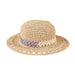 Petite Crocheted Beach Hat - San Diego Hat Wide Brim Sun Hat San Diego Hat Company PBK6599LGNAT Natural XXS (52 cm) 