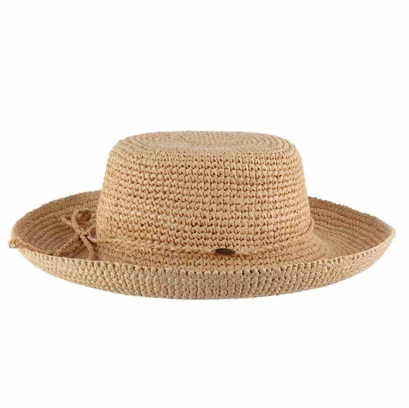 Petite Crocheted Raffia Kettle Brim - Scala Hats — SetarTrading Hats