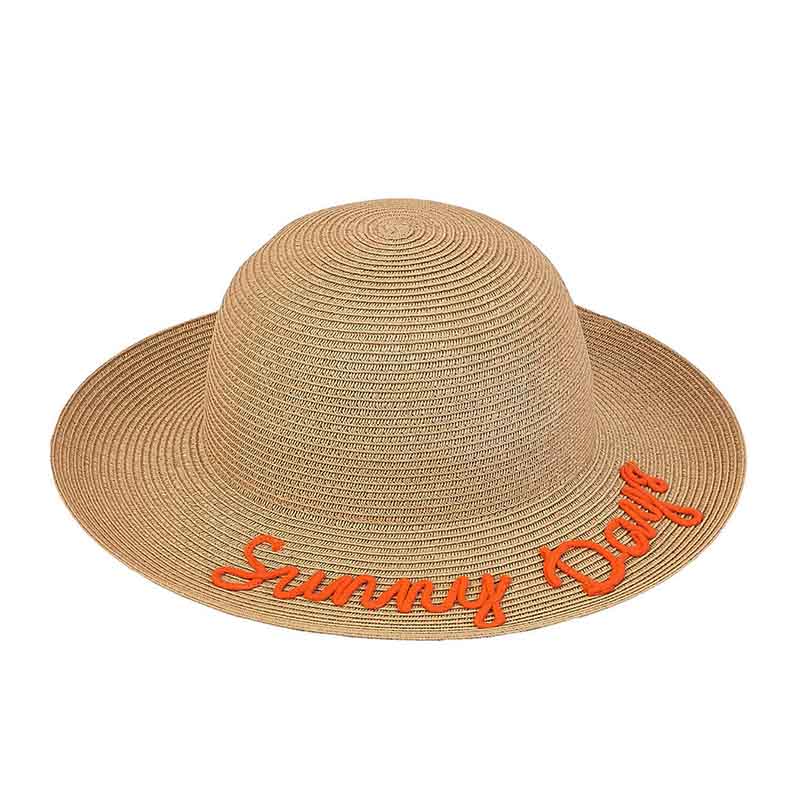 Petite Hats for Small Heads - SUNNY DAYZ Wide Brim Sun Hat Wide Brim Sun Hat Sun N Sand Hats HK219B Natural Small 54 cm) 