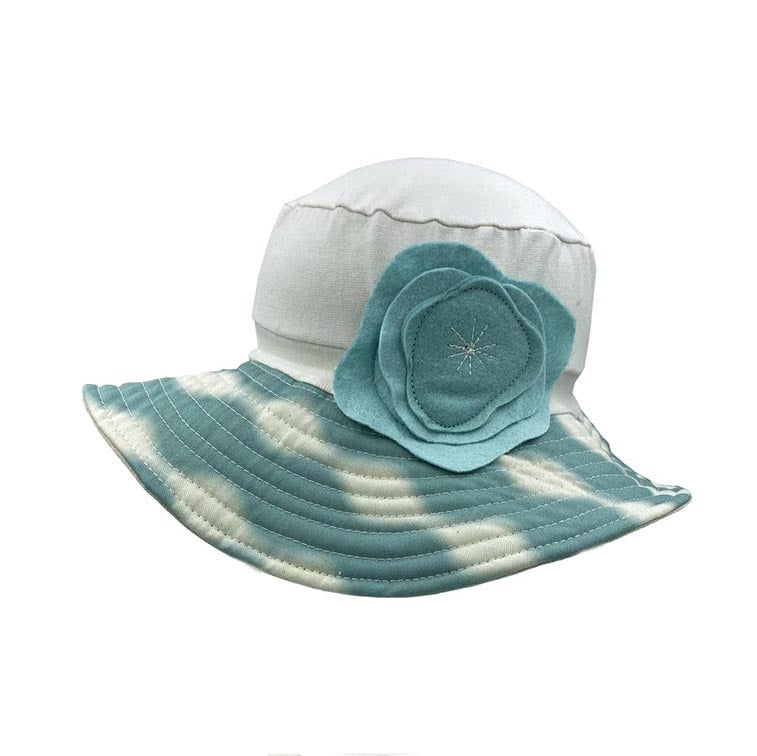 Petite Organic Cotton Stretch Fit Sun Hat with Dyed Brim - Flipside Hats, Wide Brim Hat - SetarTrading Hats 