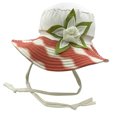 Petite Organic Cotton Stretch Fit Sun Hat with Flower - Flipside Hats Wide Brim Hat Flipside Hats    