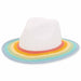 Petite Safari Hat with Rainbow Stripe Brim - Sunny Dayz™, Safari Hat - SetarTrading Hats 