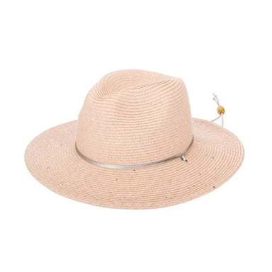 Petite Safari Hat with Sequin Accent - San Diego Hat Safari Hat San Diego Hat Company UBK2055LGPNK Pink Small (54 CM) 