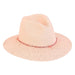 Petite Safari Hat with Sequin Brim - Sunny Dayz™ Safari Hat Sun N Sand Hats HK209A Light Pink Small (55 cm) 