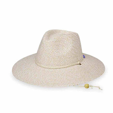Petite Sanibel Wide Brim Safari Hat with Chin Cord - Wallaroo Hats Safari Hat Wallaroo Hats PSANI-WB White/Beige Small (55 cm) 