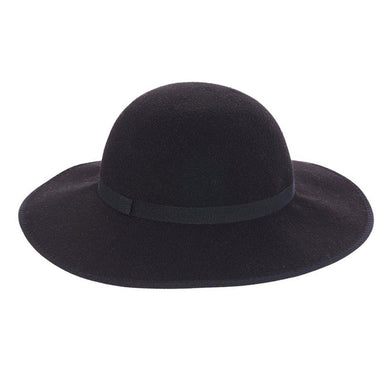 Petite Size Fashion Felt Capeline Hat - Scala Kids Wide Brim Hat Scala Hats CW220 Black XXS (20") 