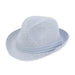 Petite Size Fedora Hat with Metallic Accent - Sunny Dayz™ Fedora Hat Sun N Sand Hats HK278B Blue XS (54 cm) 