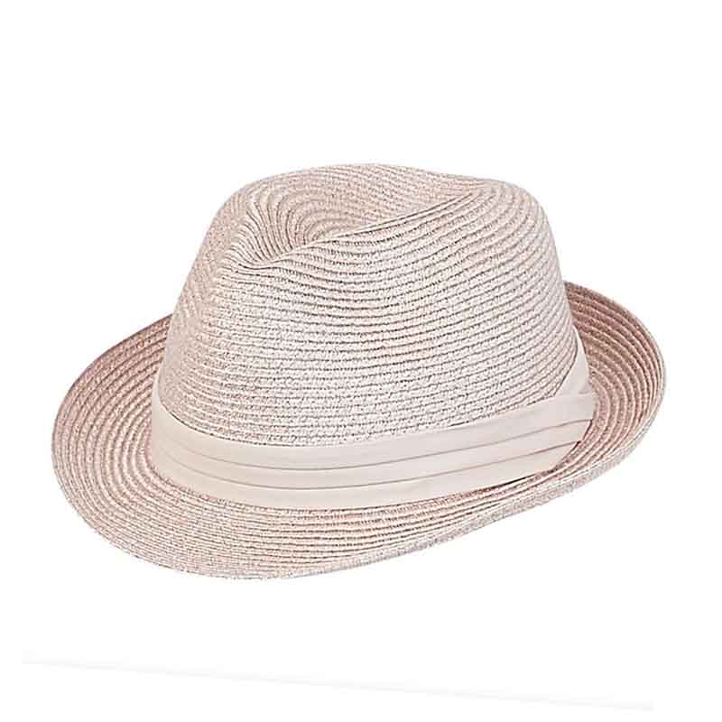 Petite Size Fedora Hat with Metallic Accent - Sunny Dayz ...