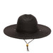 Petite Straw Wide Brim Safari Hat with Chin Cord - San Diego Hat Co Safari Hat San Diego Hat Company    