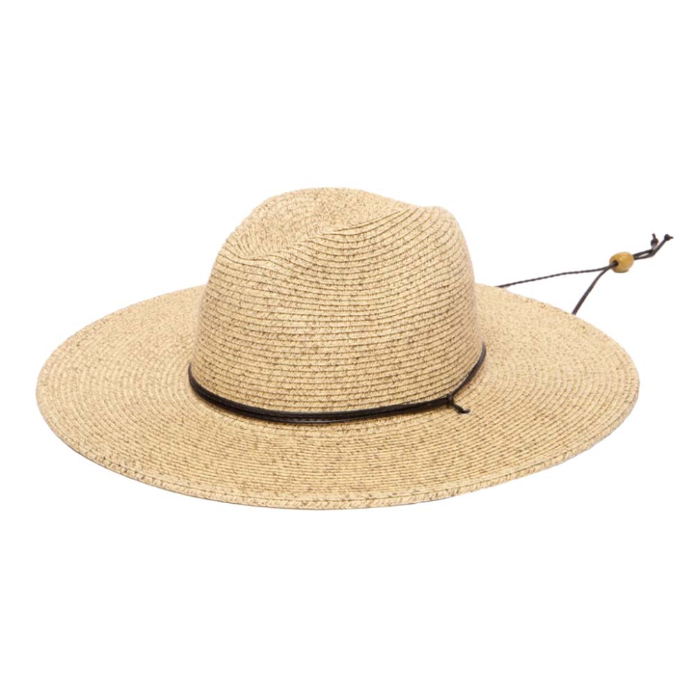 Petite Straw Wide Brim Safari Hat with Chin Cord - San Diego Hat Co Safari Hat San Diego Hat Company UBK2067XLSTN Stone Small (56 cm) 