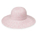 Petite Scrunchie Packable Sun Hat - Wallaroo Hats Wide Brim Sun Hat Wallaroo Hats PSCRWP White / Pink Small (56 cm) 